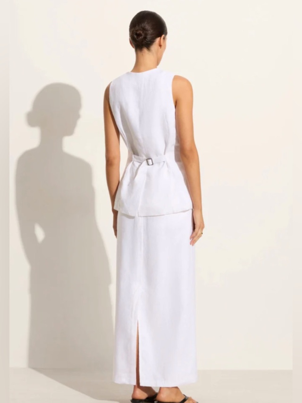 Faithful The Brand White Nelli Linen Maxi Skirt XS - Picture 3 of 14